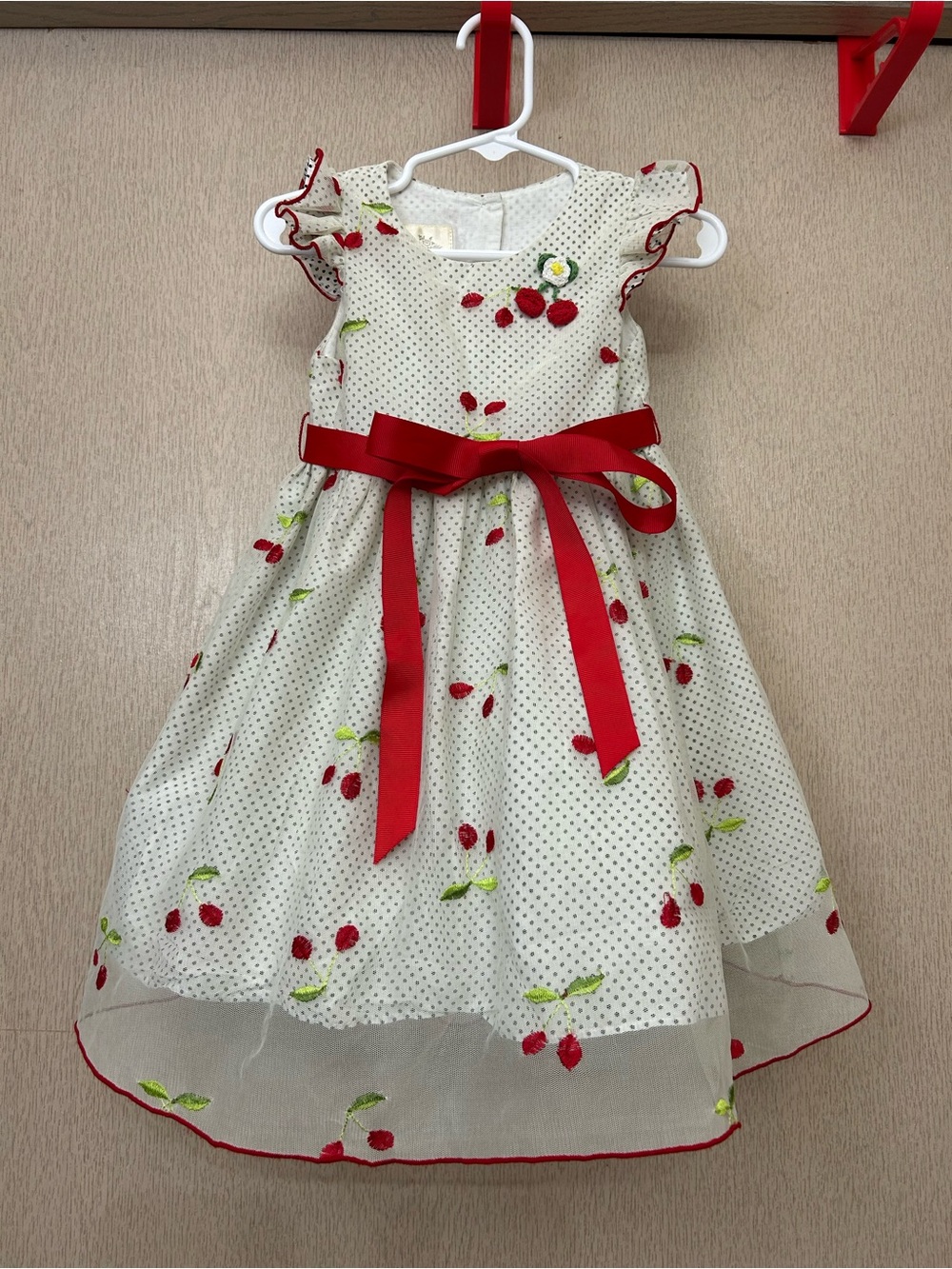 Laura Ashley London - Polka Dot Cherry Formal Dress - Size 2T